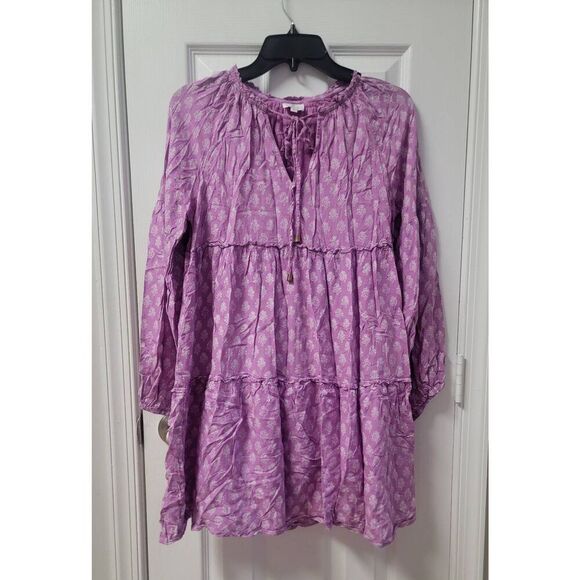 J.Marie Balloon Sleeve tiered Dress S - Picture 1 of 11
